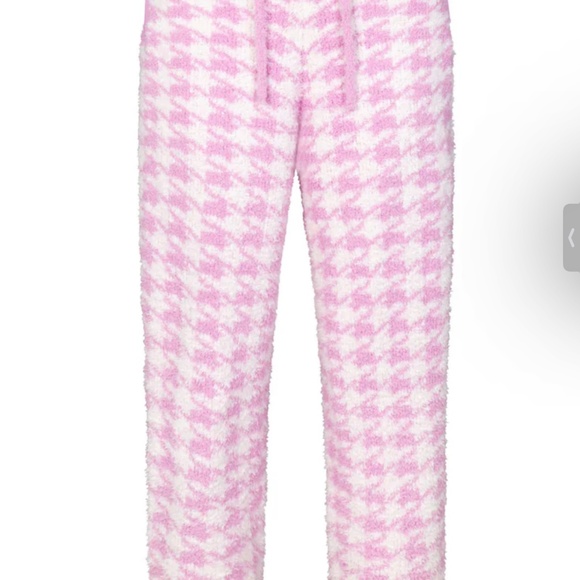 NWOT Skims Matching Pullover and Pants Set Houndstooth Pink S/M - Picture 2 of 11